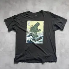 GODZILLA ゴジラ Tシャツ ブラック XLサイズ　浮世絵