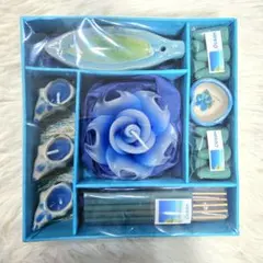 タイ土産　オーシャン香り付きフラワーキャンドルセット