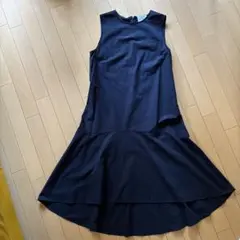 UNITED ARROWS ネイビー ノースリーブ ワンピース（インナー付き）