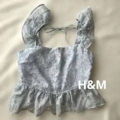 新品　タグ付　H&M DIVIDED キャミソール 花柄 フリル ペプラム　Mのサムネイル