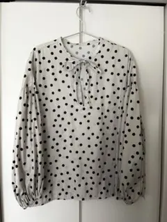 GLOBAL WORK グローバルワーク　ドット柄　長袖シャツ