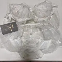 LACE LADIES ブラジャー ショーツ セット ホワイト Aカップ