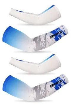 【2組4枚入り】アームカバー 腕カバー UVカット冷感速乾通気(サイズ：XL)