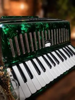 【廃盤】YAMAHA ヤマハ アコーディオン グリーン A−25B