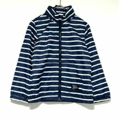 n0488【スラップスリップ】ナイロンパーカー　フーテッド　ボーダー　べべ