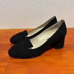 ❀美品 ファビオルスコーニ スエード 黒 ブラック 22.5cm パンプス