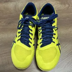 asics スパイクシューズ イエロー/ネイビー　28.0