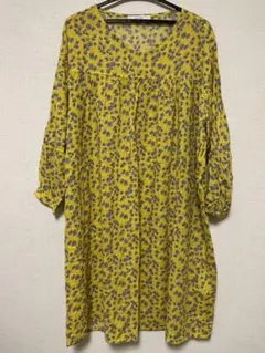 花柄 チュニック ワンピース