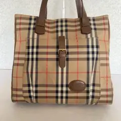 良品✨BURBERRY バーバリー トートバッグ ノバチェック シャドーホース