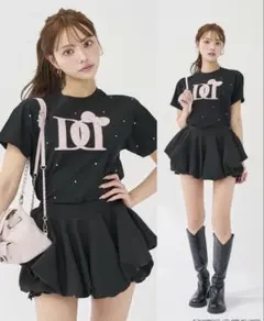 Hello DarichキルティングアップリケビジューTシャツ - メルカリ
