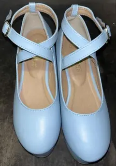 リリー【プロフ必読】様専用 水色　ブルー　パンプス ロリータ　バレエコア