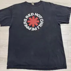 206 RHCP Red Asterisk Faded Black Tee - メルカリ