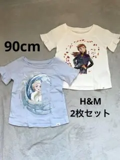 【H&M】アナと雪の女王 Tシャツ 90cm 2枚セット