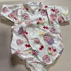 値下げ！【新品未使用】コットン製花火と金魚柄甚平 70cm