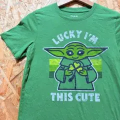 【STAR WARS】スターウォーズ グローグー ヨーダ Tシャツ L 緑のサムネイル
