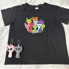 スプランキー半袖Tシャツ　黒　150センチ　キーホルダー　グレー　ピンキ　2個