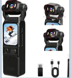 4Kアクションカメラ ウェアラブルカメラ Vlogビデオカメラ ボディカメラ6軸