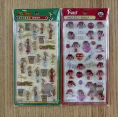 お菓子シリーズ　ボンボンドロップシール　ペコちゃん　じゃがりこ　2種セット
