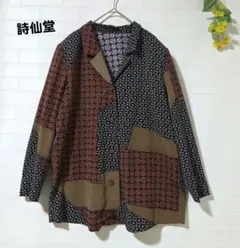 【詩仙堂　BY HITOSHI】ちりめん♪トップス　羽織　薄手ジャケット　シャツ