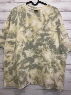 タイダイブリーチ⭐️Tシャツ 鶯　マーブル　L