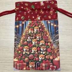 感謝価格　巾着袋　柴犬さん