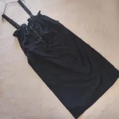 クラシカルエルフ サスペンダー ロングスカート ナイロンスカート ミニタリー 黒