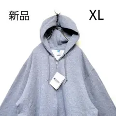 【新品】 USA企画 Russell Athletic ジップアップパーカー 灰