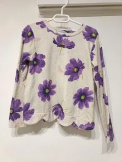 hakka kids 花柄 コスモス 長袖カットソー 120