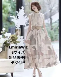 新品未使用タグ付き　EmiriaWiz　幾何学柄シアーロングワンピース　Sサイズのサムネイル