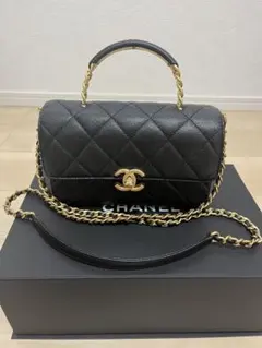 シャネル　23s フラップバッグ　ミニ　ショルダーバッグ　トップハンドル