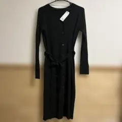 GU リブフロントボタンニットワンピースMサイズ　長袖