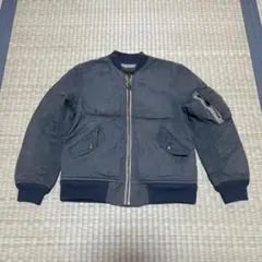 デニムダンガリー 落書き風MA-1 カーキ size130