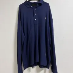 （Polo Ralph Lauren）刺繍ロゴ　長袖ポロシャツ　2XL