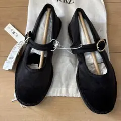 新品タグ付　ZARA キッズ　ブラック フォーマルシューズ 32 バレエシューズ