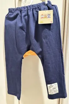新品‼️ドキンちゃんの顔デザイン キッズパンツ 100cm ネイビー 綿100%