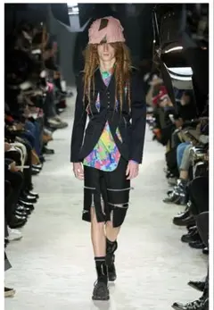 Homme Plus 25AW 幾何学模様 斜めシャツブラウス