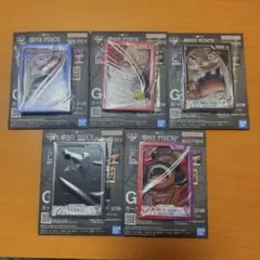 ワンピース　一番くじ　カードデザインアクリルスタンド　5点セット