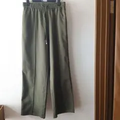 オリーブ ワイドレッグスラックス