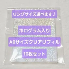新サイズ☆大人気 A6 ホログラム リフィル 10枚 6穴リング シール帳