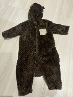 フード付きクマ耳ロンパース 70cm