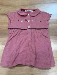 美品familiar ♡半袖ワンピース ♡130サイズ ♡赤 - メルカリ