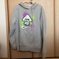 スプラトゥーン フード付きパーカー グレー