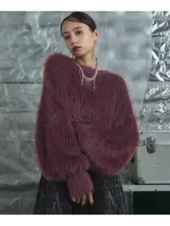 HARE ロングシャギーニットプルオーバー 【新品未使用タグ付】ボルドー 完売品