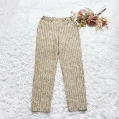 B3 ビースリー スラックス テーパードパンツ ツイード柄 キレイめ ストレッチ