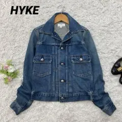 hyke デニムジャケット　ジャケット　ノーカラー 2025年最新】hyke デニムジャケットの人気アイテム - メルカリ