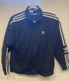 adidas ナイロンジャケット ジャージ 黒 s