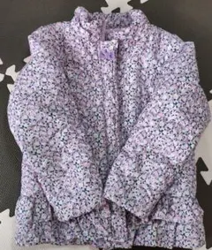 花柄 中綿ジャケット フリル裾
