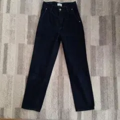 SOMETHING ダークブルー ハイウエストジーンズ