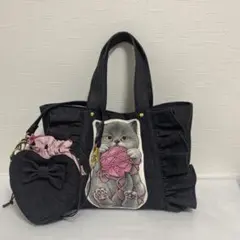 あ*こ様 ♡コヤンイサムチョン　フリルトートバッグ&ハートポーチ♡