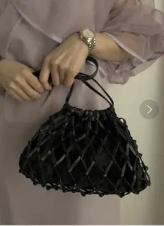 AMERI vintage 2WAY MINI MESH BAG ブラックのサムネイル